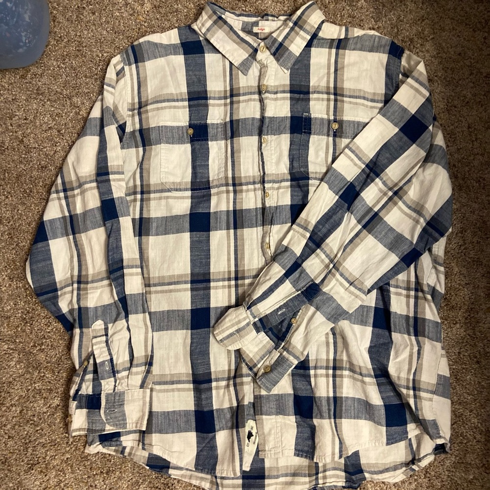 Western plaid blouse